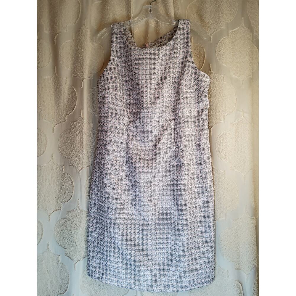 #460 Excellent Pre-Loved Danillo Black, White, and Pink Twead Dress Size 12